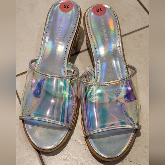 KARL LAGERFELD PVC slides size 10 - Picture 1 of 3